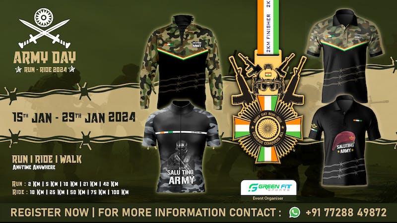 Army Day Run-Ride 2024#cycling#walk marathon#marathon